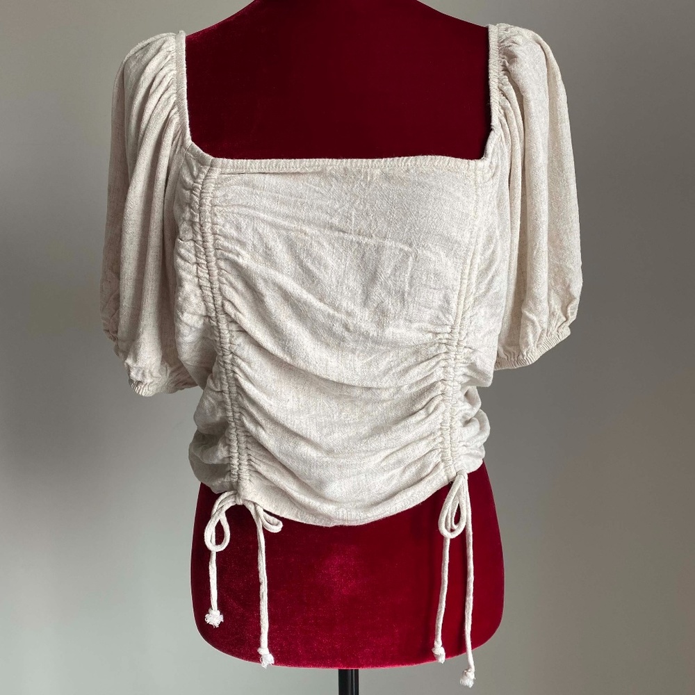Wild Fable beige milkmaid top